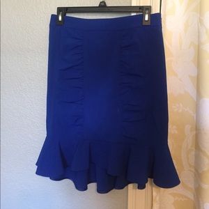 Anthropologie electric blue pencil skirt